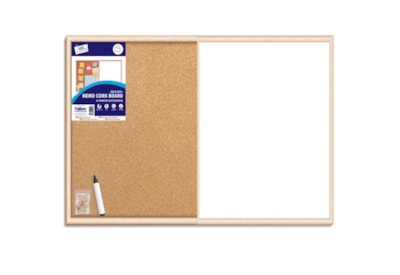 Just Stationery Split White/cork Board 60x40c