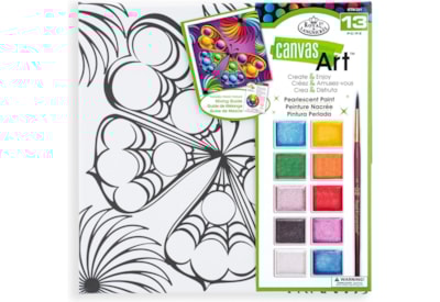 Royal Brush Canvas Art Pearlecent Paint Butterfly