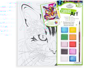 Royal Brush Canvas Art Pearlecent Paint Cat