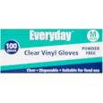 Everyday Clear Vinyl Gloves Powder Free Medium Med (RY05059)