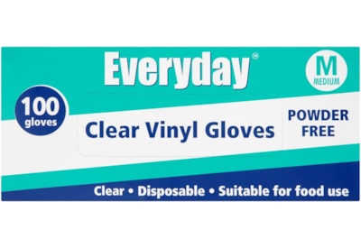 Everyday Clear Vinyl Gloves Powder Free Medium Med Everyday Clear Vinyl Gloves Powder Free Medium Med