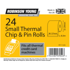 Chip + Pin Rolls 24pk 57mmx20mm (RY11326)