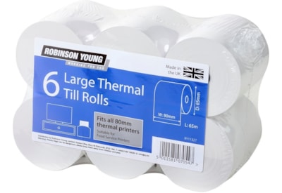 Thermal Till Rolls 6pk 80mmx80mm Thermal Till Rolls 6pk 80mmx80mm
