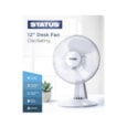 Status 12" White Desk Fan Status 12" White Desk Fan
