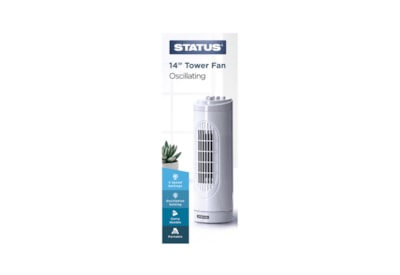 Status 14" White Mini Tower Fan Status 14" White Mini Tower Fan