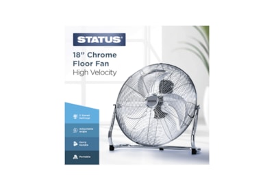 Status 18" Chrome Floor Fan Status 18" Chrome Floor Fan