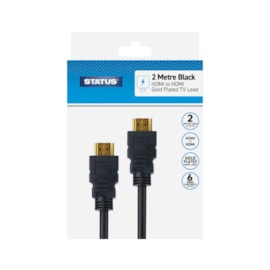 Status 2m Gold Plated Hdmi Lead