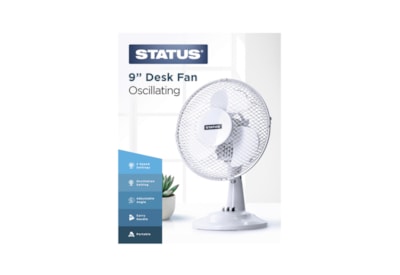 Status 9" Desk Fan White Status 9" Desk Fan White