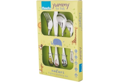 Safari Kids Cutlery Set 4pc Safari Kids Cutlery Set 4pc