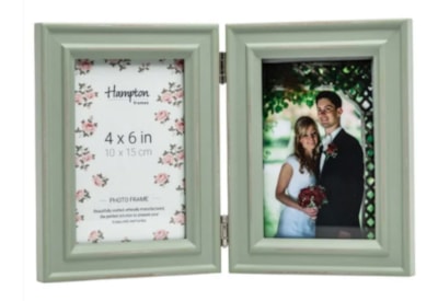 Hampton Frames Paloma Distressed Wood Frame Sage Double Hinge 4x6" Hampton Frames Paloma Distressed Wood Frame Sage Double Hinge 4x6"