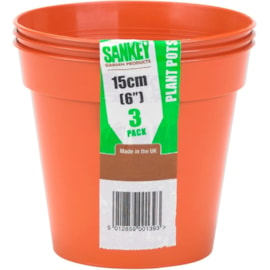 Sankey Pot Pack Terracotta 3s 15cm (GN0283)