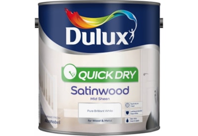Dulux Quick Dry Satinwood Pure Brilliant White 2.5l (5210890)