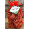 Scented Pine Cones In Red Organza Bag (PINECONES1)