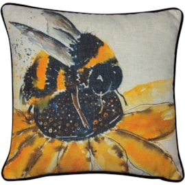 Bee On A Sunflower Print Cushion 45cm (SCFP-BERTY)