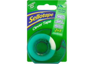 Sellotape Clever Tape with Dispenser 18mm x 25m (1766010) Sellotape Clever Tape with Dispenser 18mm x 25m (1766010)