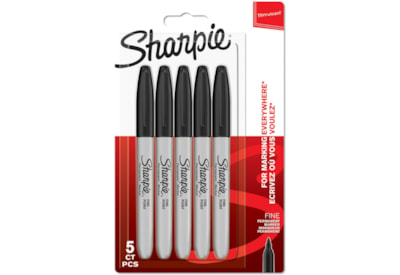Sharpie Permanent Marker Fine Black 5s (1986051)