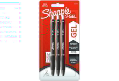 Sharpie S.gel Pen Black 0.7mm 3's Sharpie S.gel Pen Black 0.7mm 3's