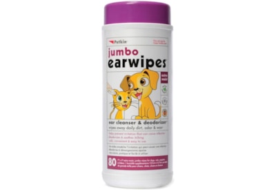 Sharples Petkin Jumbo Ear Wipes 80pk 5322 Sharples Petkin Jumbo Ear Wipes 80pk 5322