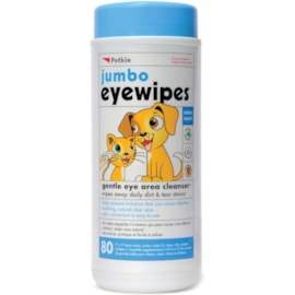 Sharples Petkin Jumbo Eye Wipes 80pk 5323 (537861)