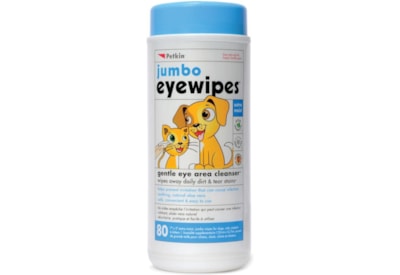 Sharples Petkin Jumbo Eye Wipes 80pk 5323 (537861)
