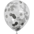 Pre-loaded Silver Confetti Balloons 6s (CB01S)
