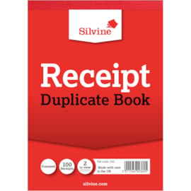 Silvine Duplicate Receipt Book Silvine Duplicate Receipt Book