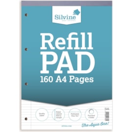 Silvine Nrw/fnt/mrgn Refill Pad 80l A4 Silvine Nrw/fnt/mrgn Refill Pad 80l A4