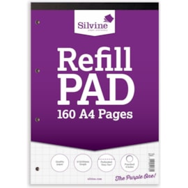 Silvine Refill Pad Graph 160 Pages A4 Silvine Refill Pad Graph 160 Pages A4