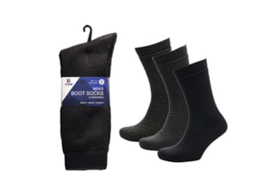 Mens 3 Pack Cotton Rich Boot Socks (SK029)