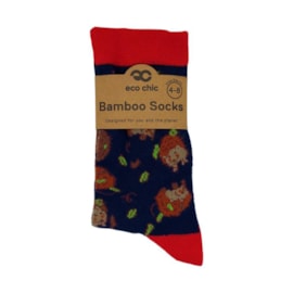 Eco Chic Navy Hedgehogs Bamboo Socks 4-8 (SK02NY)