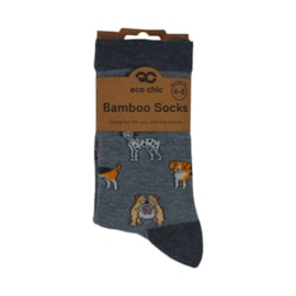 Eco Chic Grey Dog Bamboo Socks 4-8 (SK08GY)
