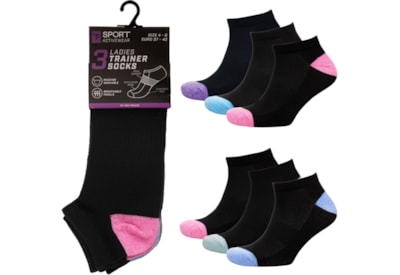Ladies 3 Pack Twist Tarn H&t Trainer Socks Ladies 3 Pack Twist Tarn H&t Trainer Socks