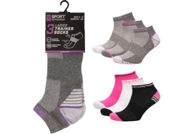 Ladies 3 Pack Sports Trainer Socks (SK1040)