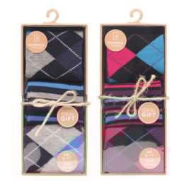 Mens 3pk Bamboo Argyle Socks In Gift Box Mens 3pk Bamboo Argyle Socks In Gift Box