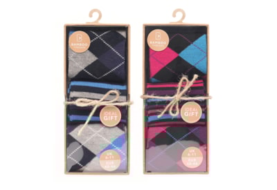 Mens 3pk Bamboo Argyle Socks In Gift Box Mens 3pk Bamboo Argyle Socks In Gift Box