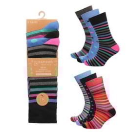 Mens 3pk Bamboo Design Socks Mens 3pk Bamboo Design Socks