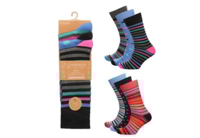 Mens 3pk Bamboo Design Socks Mens 3pk Bamboo Design Socks
