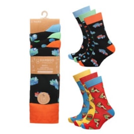 Mens 3pk Bamboo Novelty Design Socks Mens 3pk Bamboo Novelty Design Socks