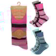 Ladies 3pk Bamboo Design Non Elastic Socks Ladies 3pk Bamboo Design Non Elastic Socks