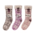 Ladies Fairisle Print Cosy Slipper Socks Ladies Fairisle Print Cosy Slipper Socks