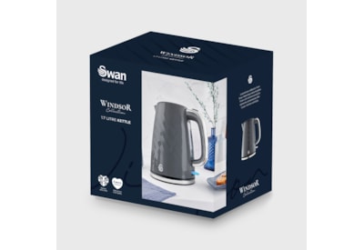 Swan Windsor 3kw Kettle Grey 1.7ltr Swan Windsor 3kw Kettle Grey 1.7ltr
