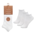 Ladies 3pk Bamboo White Trainer Socks Ladies 3pk Bamboo White Trainer Socks