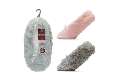 Ladies Slipper Socks With Fleece Lining & Bow Ladies Slipper Socks With Fleece Lining & Bow