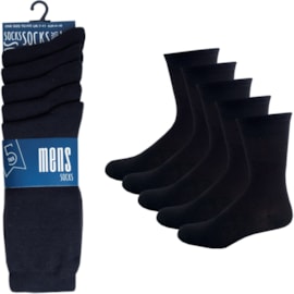 Mens 5 Pack Black Socks (SK675)