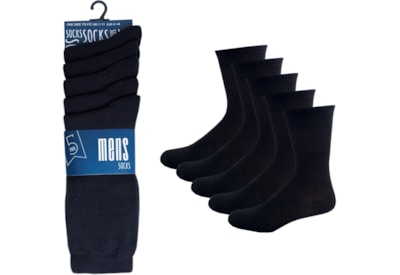 Mens 5 Pack Black Socks (SK675)