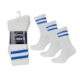 Rjm Mens 5pk White Sport Socks w Stripes Rjm Mens 5pk White Sport Socks w Stripes