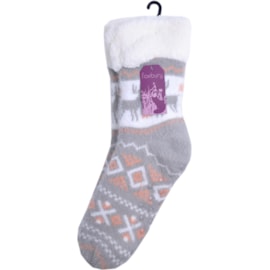 Ladies Fairisle Bed Socks Asstd (SK964B)