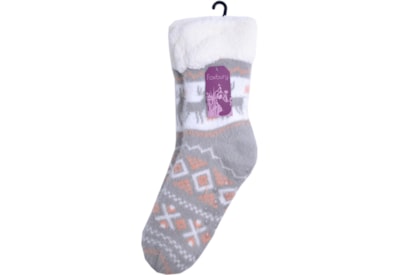 Ladies Fairisle Bed Socks Asstd (SK964B)