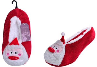 Ladies Santa Slipper Socks Asstd (SK970)