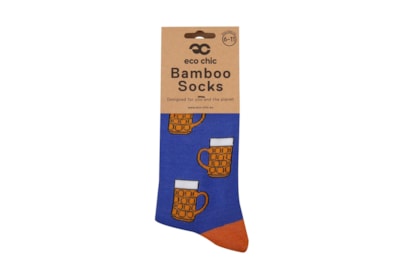 Eco Chic Blue Beer Bamboo Socks 6-11 Eco Chic Blue Beer Bamboo Socks 6-11